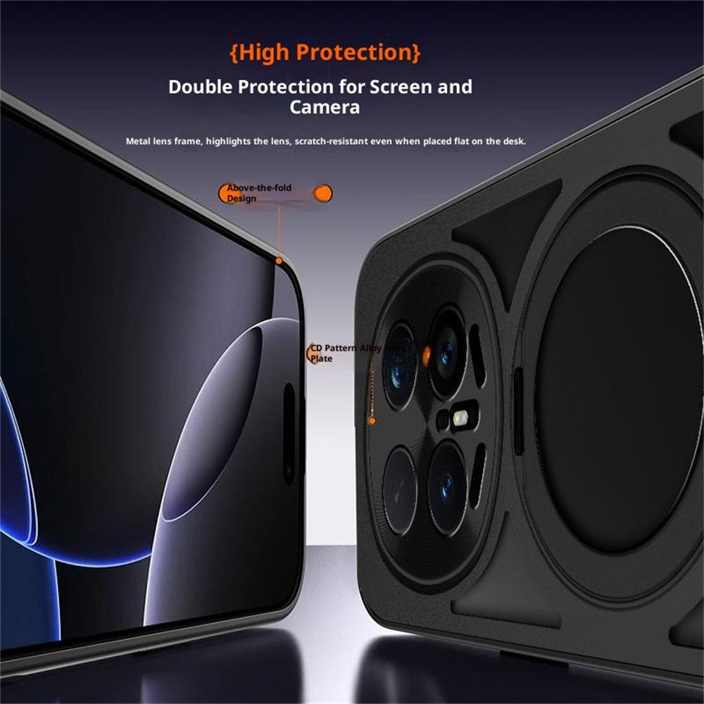 Etui til Honor Magic8 Pro 5G med magnetisk stativ, hul varmeafledning, silikone + PC + metalstødabsorberende kant, mobilcover