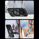 For Oppo Find X9 Pro 5G Case Magnetic Kickstand Hollow Heat Dissipation Silicone + PC + Metal Bumper Phone Cover
