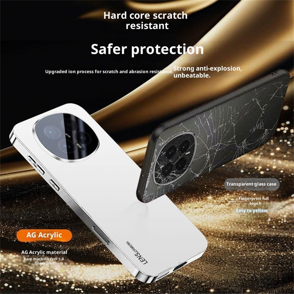 For Honor Magic8 Pro 5G Case Acrylic + TPU + Metal Anti-Scratch Phone Cover with Electroplating Frame
