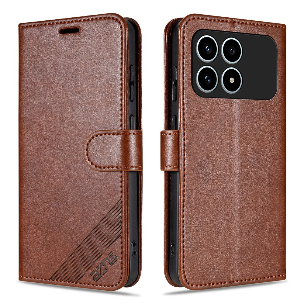 AZNS Phone Case For Xiaomi Redmi K90 5G / Poco F8 Pro 5G Anti-Scratch PU Leather Stand Wallet Cover