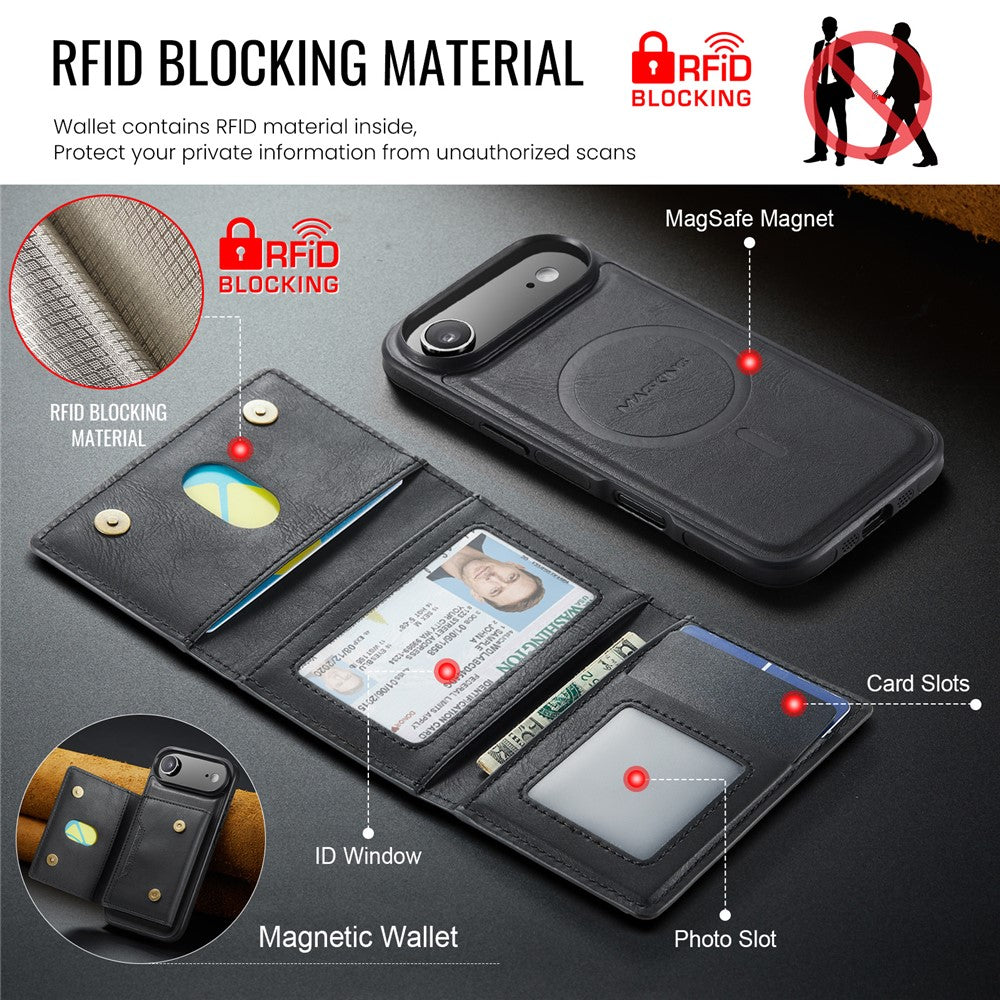 MAGKING K4 Series For iPhone Air Case Compatible with MagSafe Detachable Wallet PU TPU PC Phone Cover