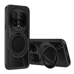 For Honor Magic8 5G Case Magnetic Kickstand Hollow Heat Dissipation Silicone + PC + Metal Bumper Phone Cover