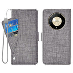 For Honor Magic6 Lite 5G  /  X9b 5G Case Jean Cloth Texture PU Leather Wallet Phone Cover with Rotating Card Slots