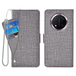 Phone Case For Honor Magic7 Lite 5G  /  X9c 5G  /  X60 Pro 5G Jean Cloth Texture PU Leather Wallet Cover with Rotating Card Slots