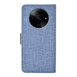 Phone Case For Xiaomi Poco C61 4G  /  Redmi A3 4G  /  A3x 4G Jean Cloth Texture PU Leather Wallet Cover with Rotating Card Slots