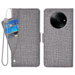 Phone Case For Xiaomi Poco C61 4G  /  Redmi A3 4G  /  A3x 4G Jean Cloth Texture PU Leather Wallet Cover with Rotating Card Slots