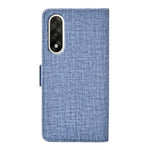 OnePlus Nord 5 5G / Ace 5 Ultra 5G-skal, Jeanstygstruktur, PU-läder, plånboksfodral med roterande kortfack