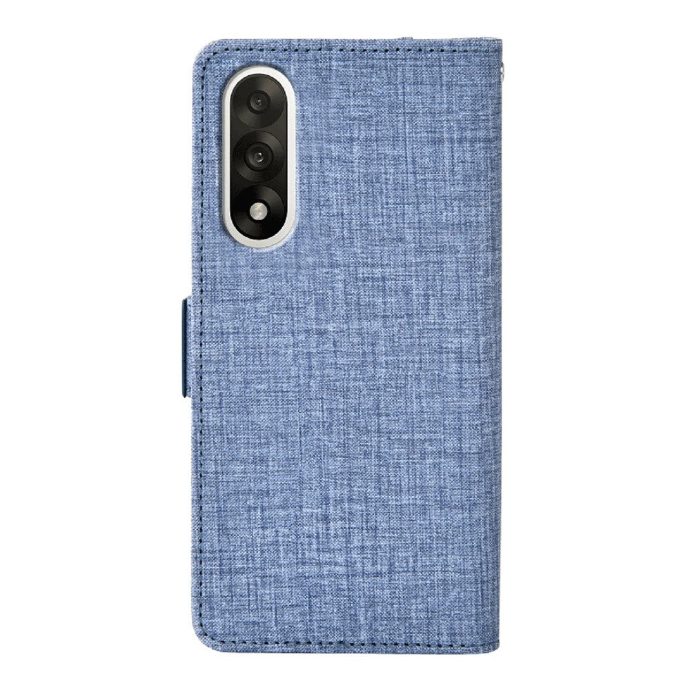 OnePlus Nord 5 5G / Ace 5 Ultra 5G-skal, Jeanstygstruktur, PU-läder, plånboksfodral med roterande kortfack