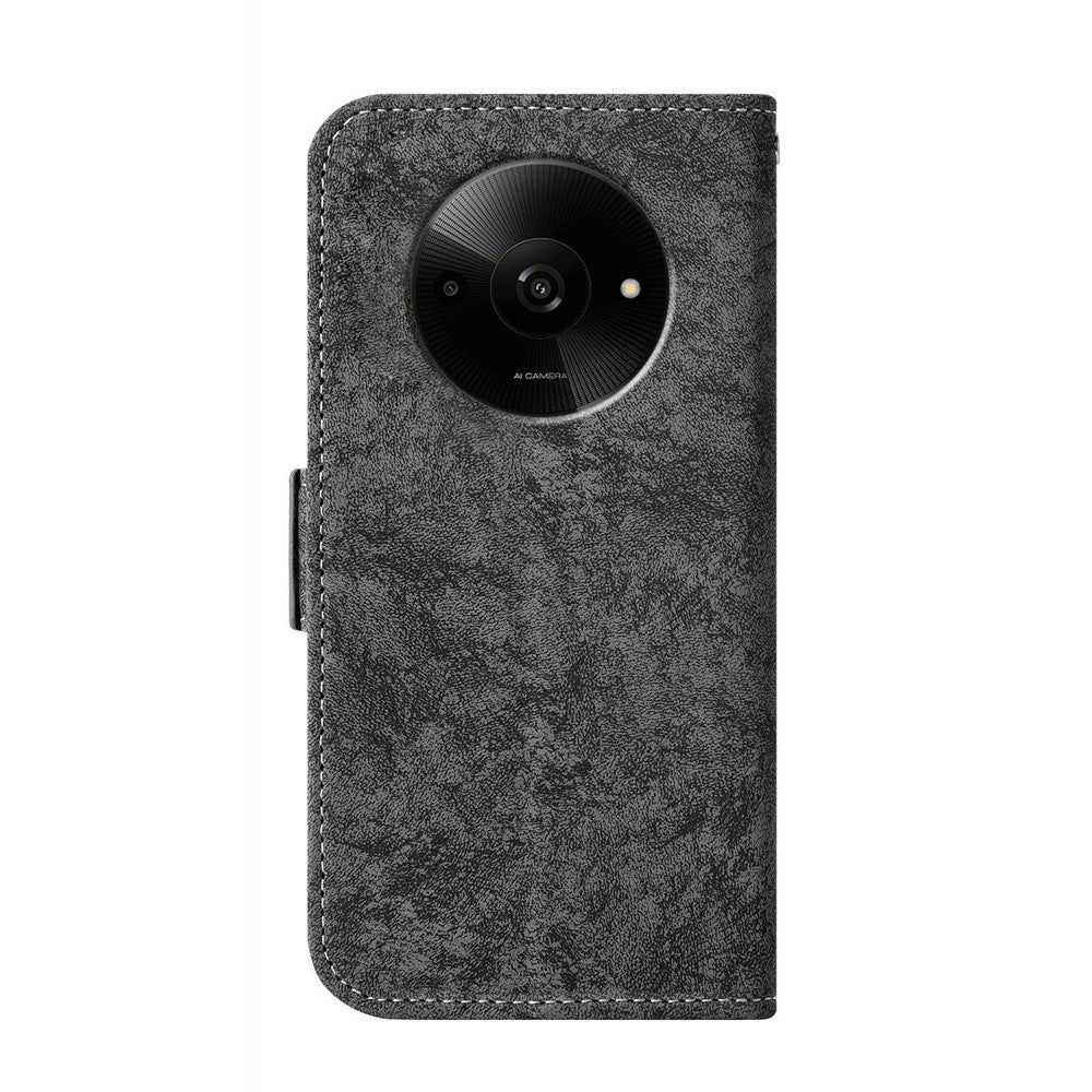 Xiaomi Poco C61 4G / Redmi A3 4G / A3x 4G-skal, vattenfärgad plånbok i PU-läder med roterande korthållare