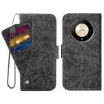 For Honor Magic6 Lite 5G  /  X9b 5G Case Water-ink Painting Wallet PU Leather Phone Cover with Rotating Card Slots