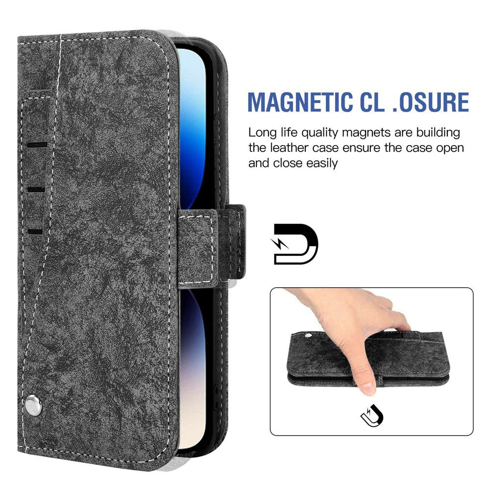 For Honor Magic6 Lite 5G  /  X9b 5G Case Water-ink Painting Wallet PU Leather Phone Cover with Rotating Card Slots