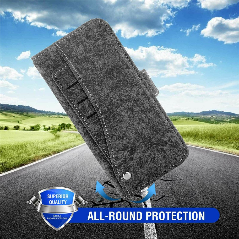 For Honor Magic6 Lite 5G  /  X9b 5G Case Water-ink Painting Wallet PU Leather Phone Cover with Rotating Card Slots