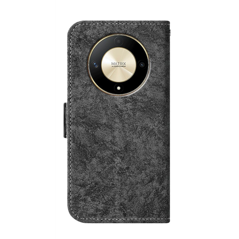 For Honor Magic6 Lite 5G  /  X9b 5G Case Water-ink Painting Wallet PU Leather Phone Cover with Rotating Card Slots