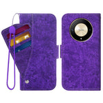 For Honor Magic6 Lite 5G  /  X9b 5G Case Water-ink Painting Wallet PU Leather Phone Cover with Rotating Card Slots
