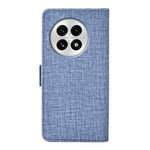 OnePlus 13-skal, Jeanstygtextur, PU-läder, plånboksfodral med roterande kortfack