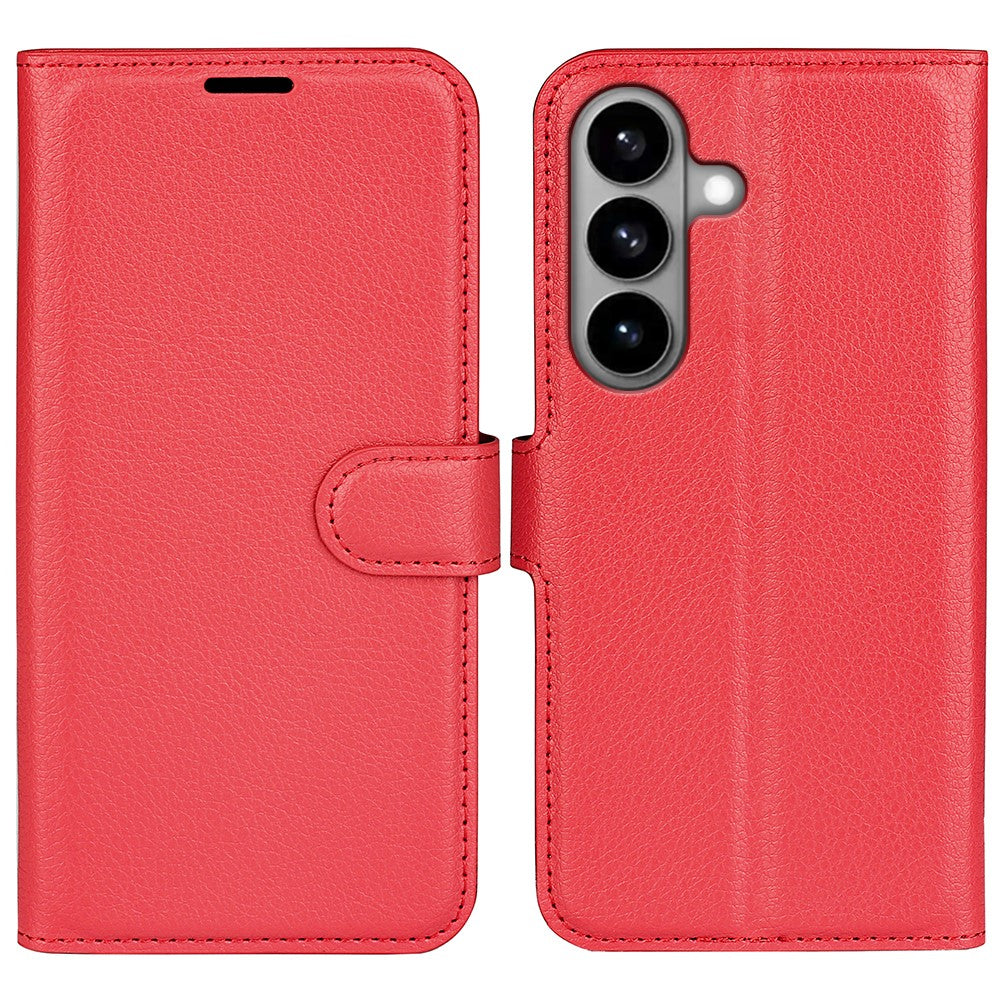 AMORUS For Samsung Galaxy S26 Wallet Case Litchi Texture Shockproof Leather Flip Stand Phone Cover