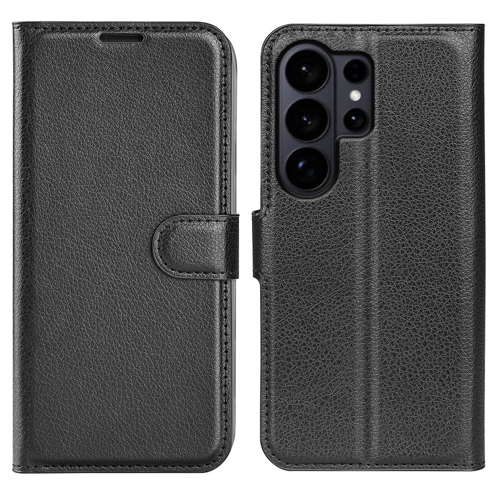 AMORUS For Samsung Galaxy S26 Ultra Wallet Case Litchi Texture Shockproof Leather Flip Stand Phone Cover