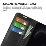 AMORUS For Samsung Galaxy S26 Ultra Wallet Case Litchi Texture Shockproof Leather Flip Stand Phone Cover