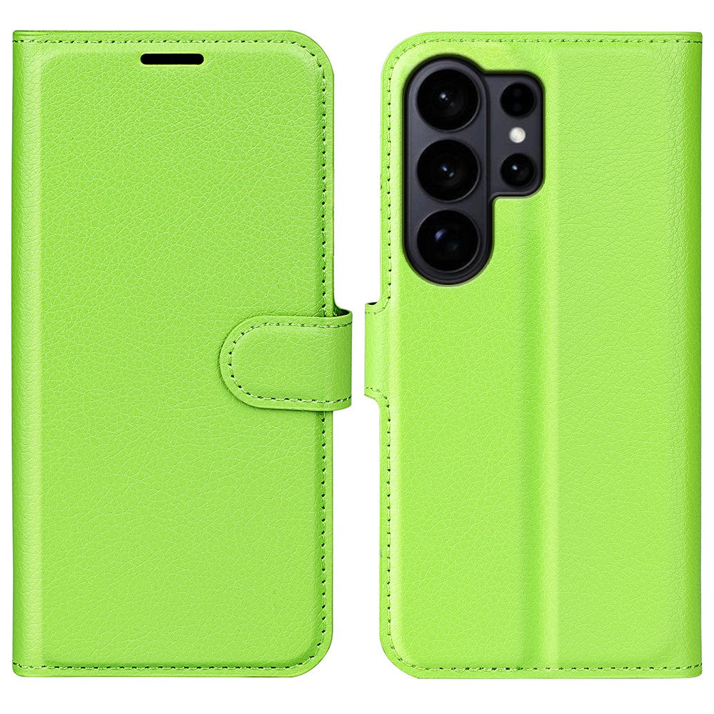 AMORUS For Samsung Galaxy S26 Ultra Wallet Case Litchi Texture Shockproof Leather Flip Stand Phone Cover