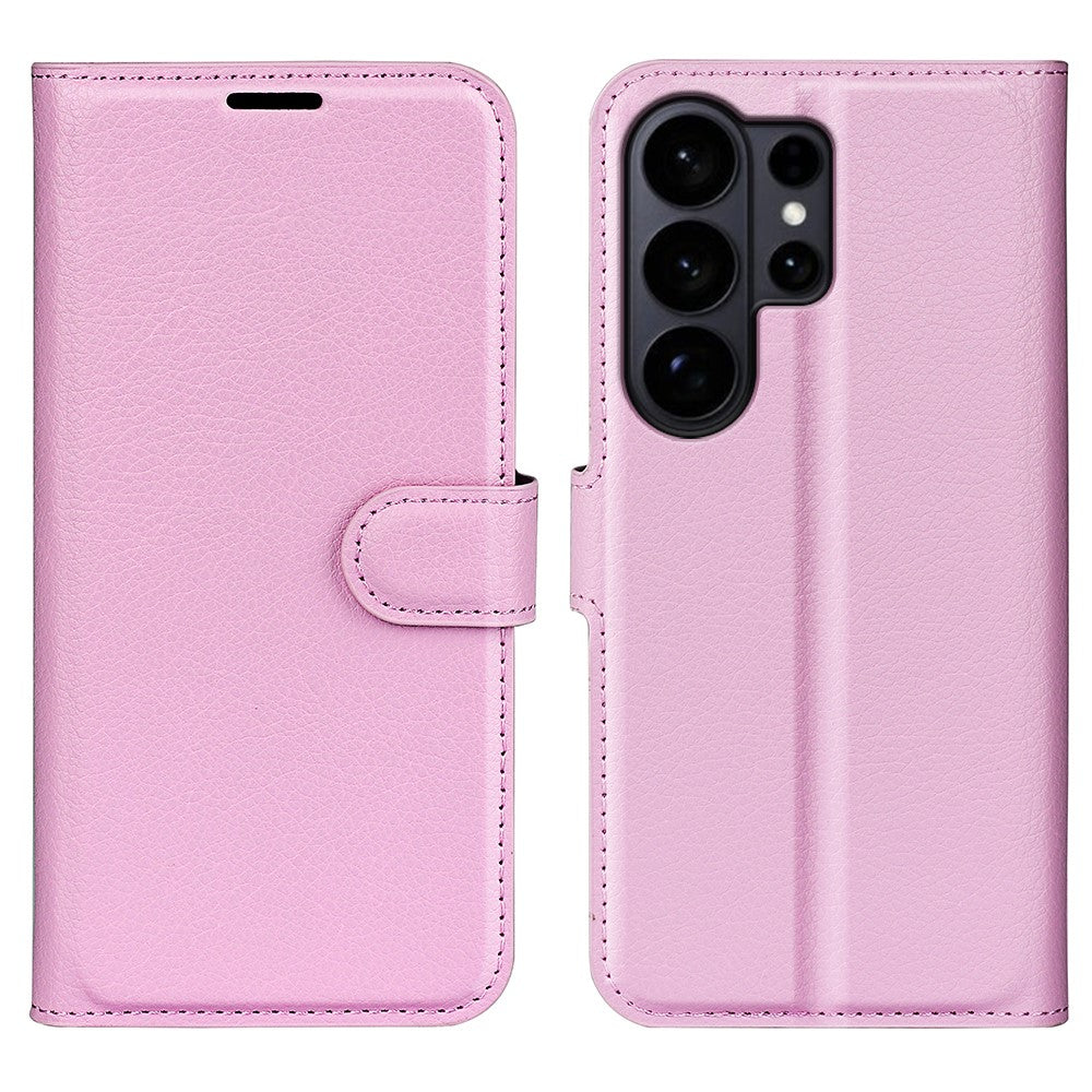 AMORUS For Samsung Galaxy S26 Ultra Wallet Case Litchi Texture Shockproof Leather Flip Stand Phone Cover