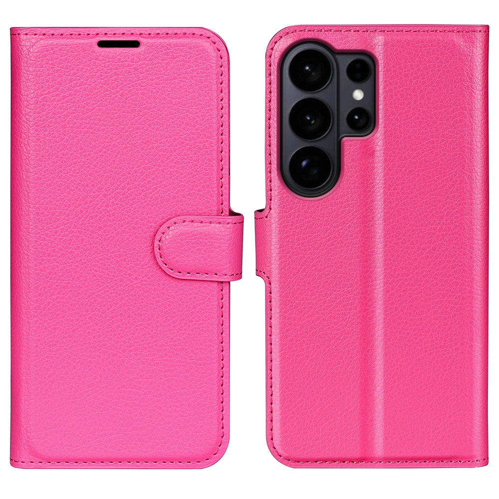 AMORUS For Samsung Galaxy S26 Ultra Wallet Case Litchi Texture Shockproof Leather Flip Stand Phone Cover