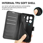 AMORUS For Oppo Find X9 Pro 5G Wallet Case Litchi Texture Shockproof Leather Flip Stand Phone Cover