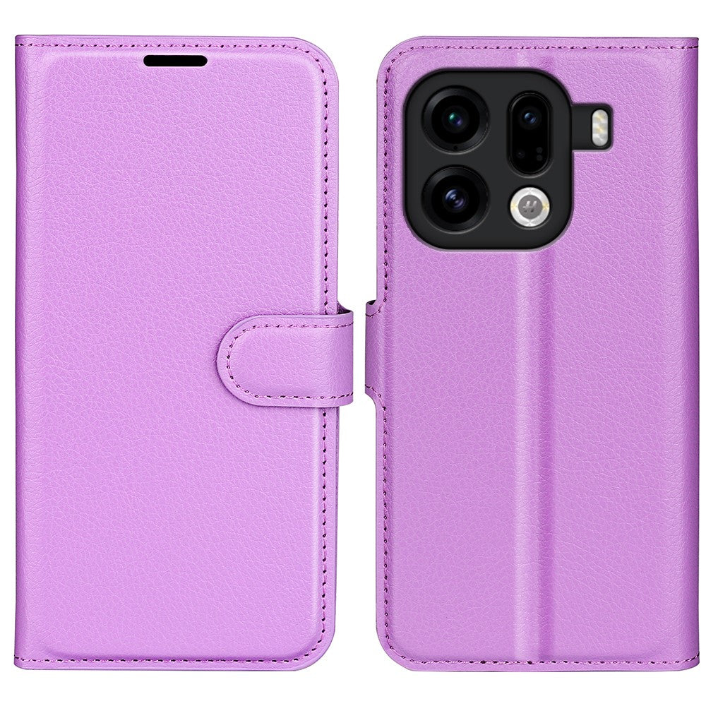 AMORUS For Oppo Find X9 Pro 5G Wallet Case Litchi Texture Shockproof Leather Flip Stand Phone Cover