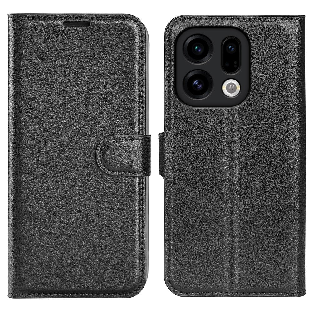 AMORUS For Oppo Find X9 5G Wallet Case Litchi Texture Shockproof Leather Flip Stand Phone Cover