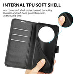 AMORUS For Honor Magic8 Lite 5G / X9d 5G / X70 5G Wallet Case Litchi Texture Shockproof Leather Flip Stand Phone Cover