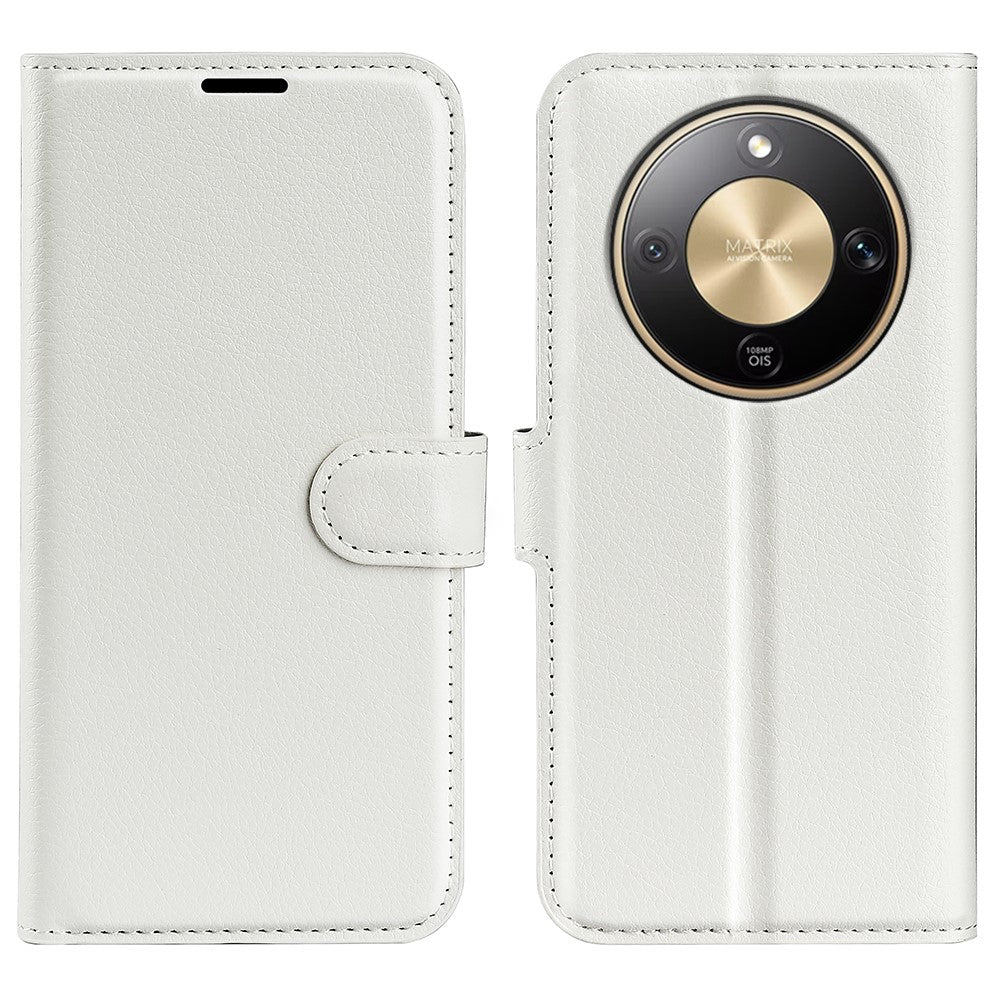 AMORUS For Honor Magic8 Lite 5G / X9d 5G / X70 5G Wallet Case Litchi Texture Shockproof Leather Flip Stand Phone Cover
