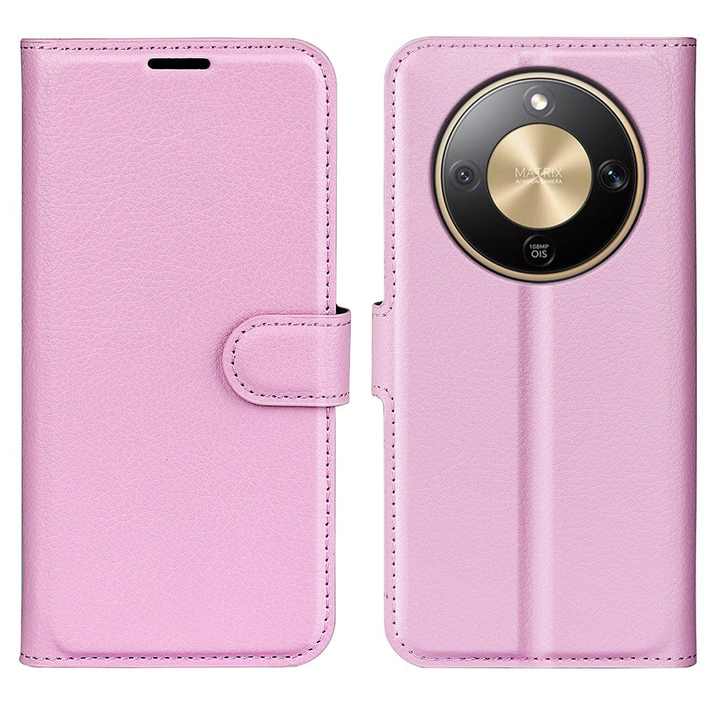 AMORUS For Honor Magic8 Lite 5G / X9d 5G / X70 5G Wallet Case Litchi Texture Shockproof Leather Flip Stand Phone Cover