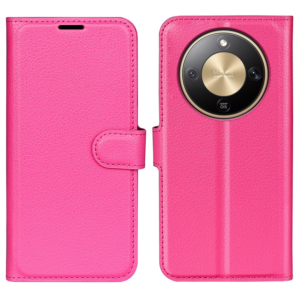 AMORUS For Honor Magic8 Lite 5G / X9d 5G / X70 5G Wallet Case Litchi Texture Shockproof Leather Flip Stand Phone Cover