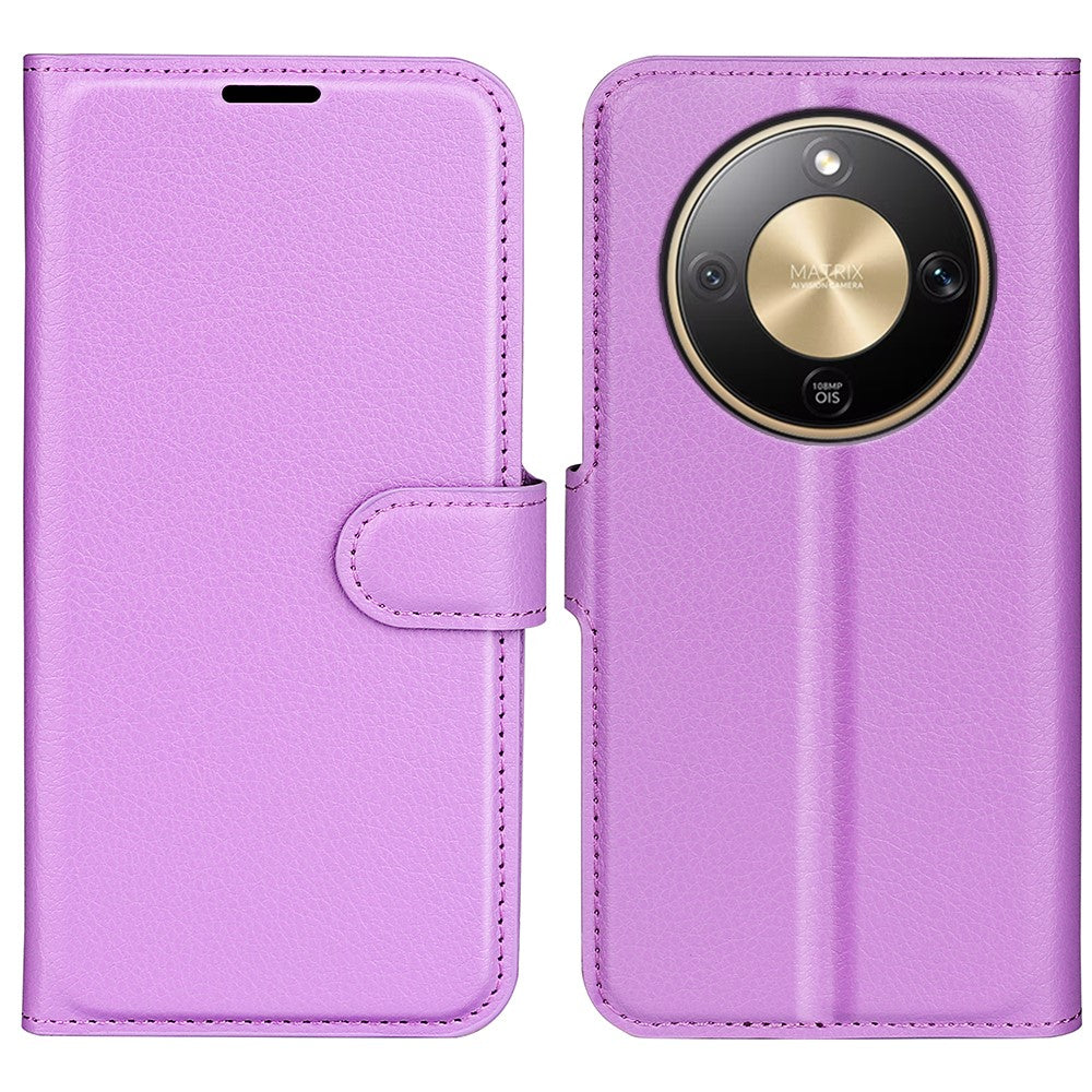 AMORUS For Honor Magic8 Lite 5G / X9d 5G / X70 5G Wallet Cover Litchi Tekstur Stødsikkert Læder Flip Stander Telefoncover