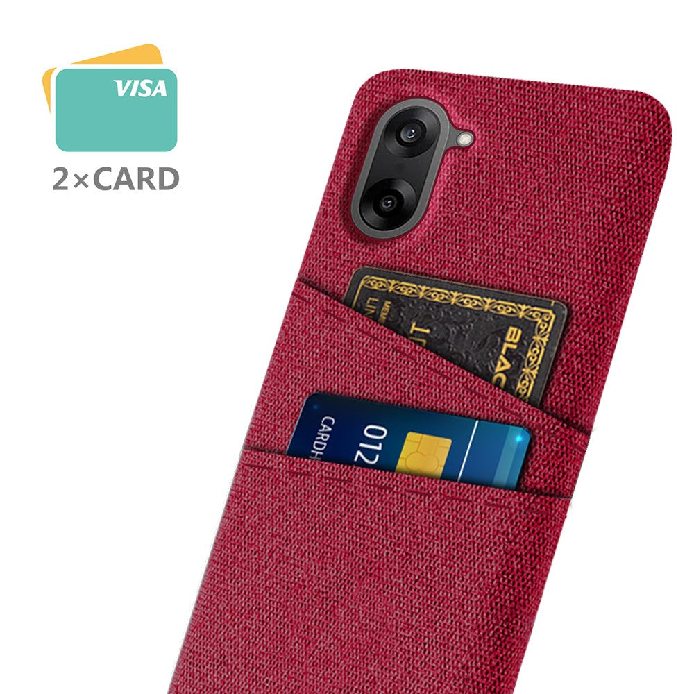 OnePlus Nord CE5 5G / Ace 5 Racing 5G-skal i tyg + hårt PC-mobilskal med dubbla kortplatser