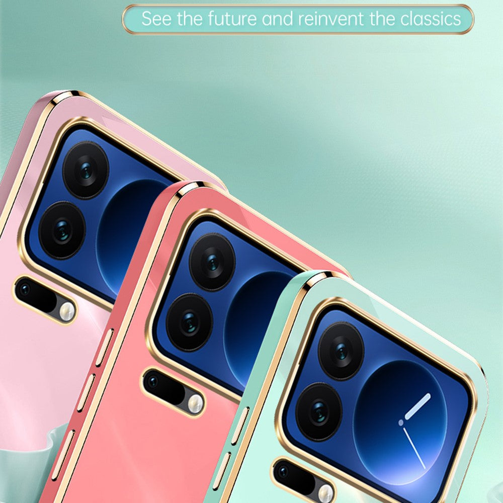Storköp XINLI för Xiaomi 17 Pro Max-skal TPU-mobilskydd med galvaniserad ram