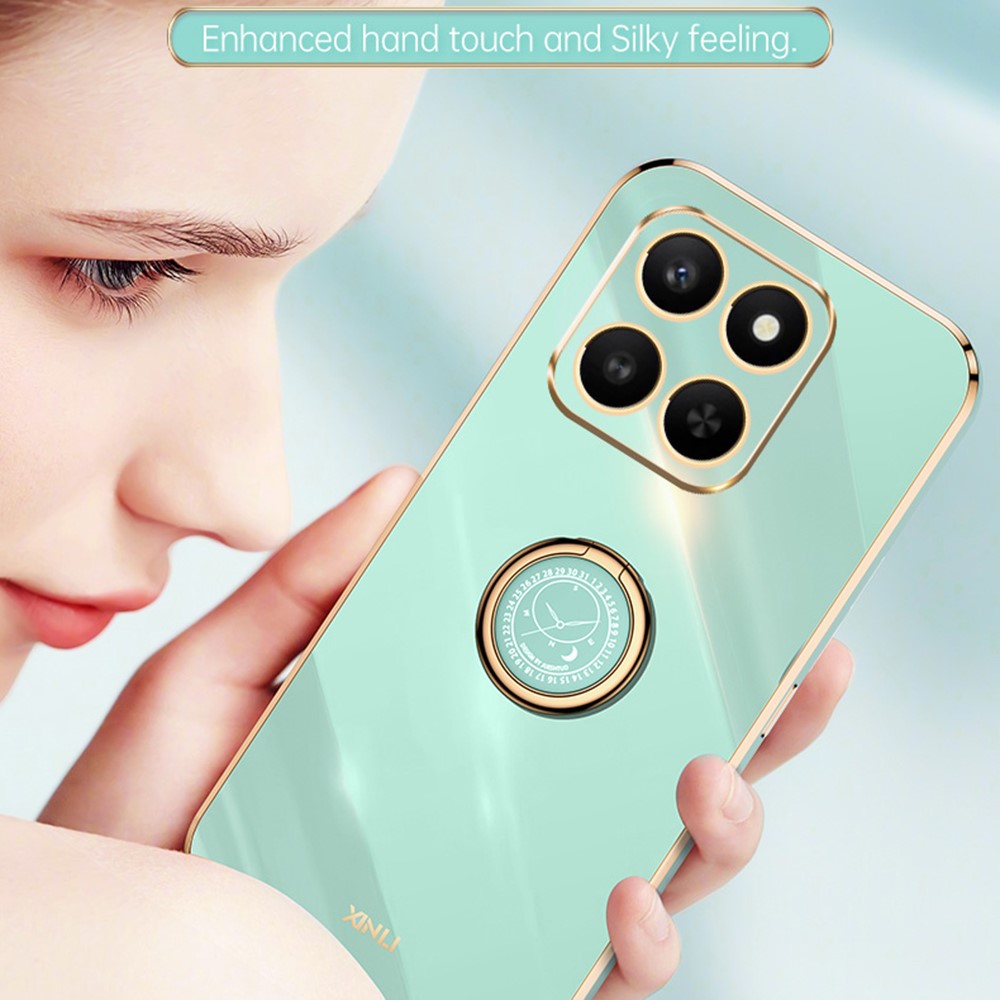 Bulk Purchasing XINLI For Honor 400 Smart 5G  /  X7d 4G Case Ring Kickstand Electroplating TPU Phone Cover