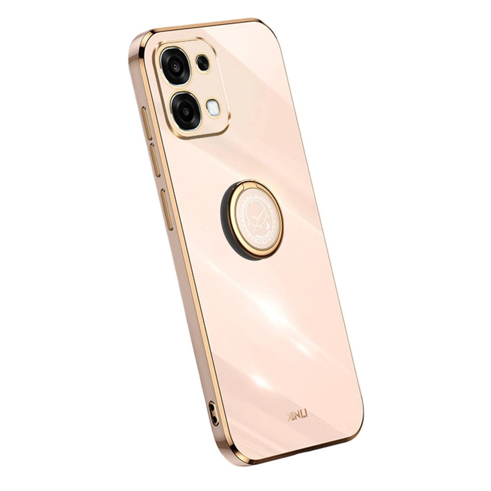 Bulk Purchasing XINLI Phone Case For Oppo F31 5G / A6 Pro 4G / A6 Pro 5G Ring Kickstand Electroplating TPU Cover