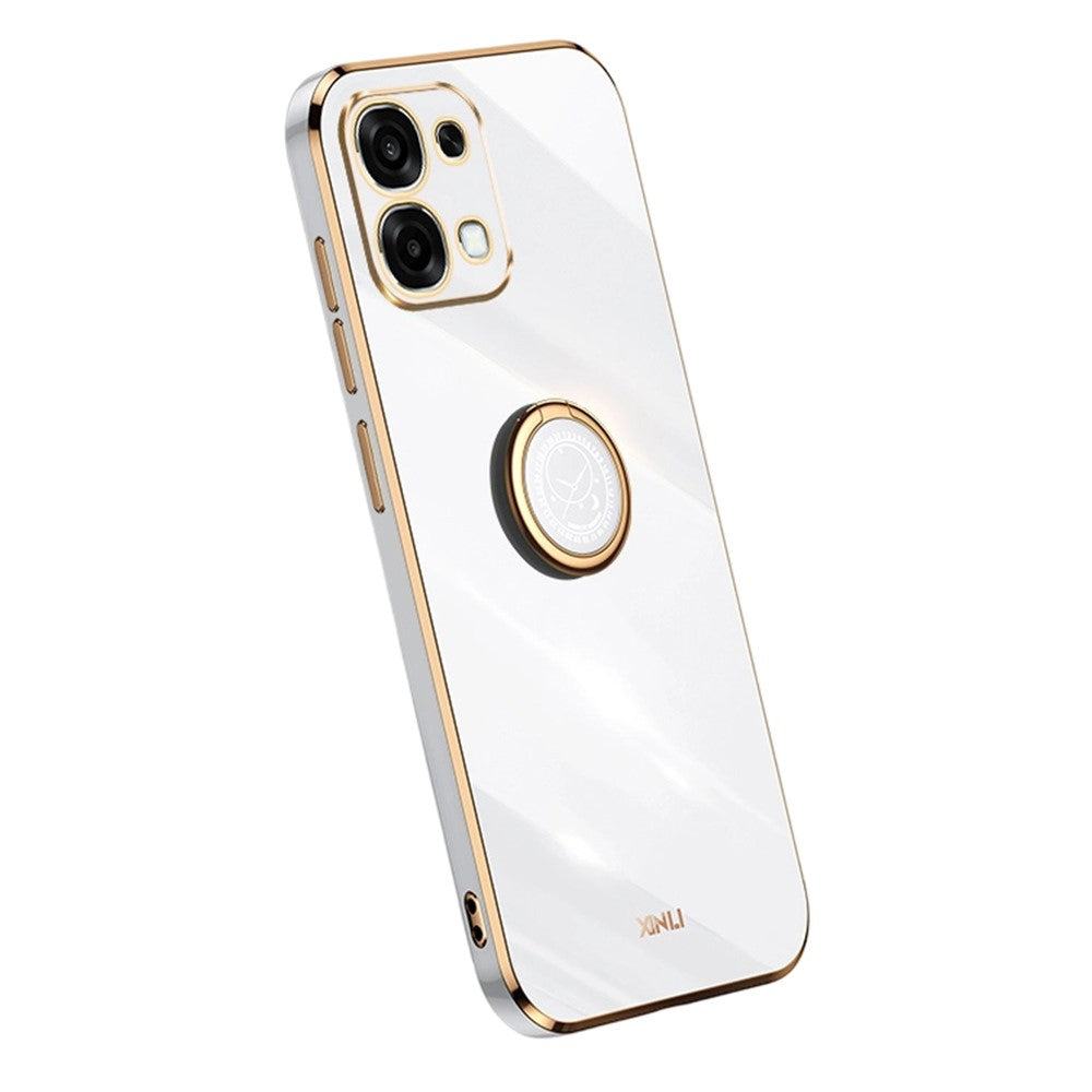Bulk Purchasing XINLI Phone Case For Oppo F31 5G / A6 Pro 4G / A6 Pro 5G Ring Kickstand Electroplating TPU Cover