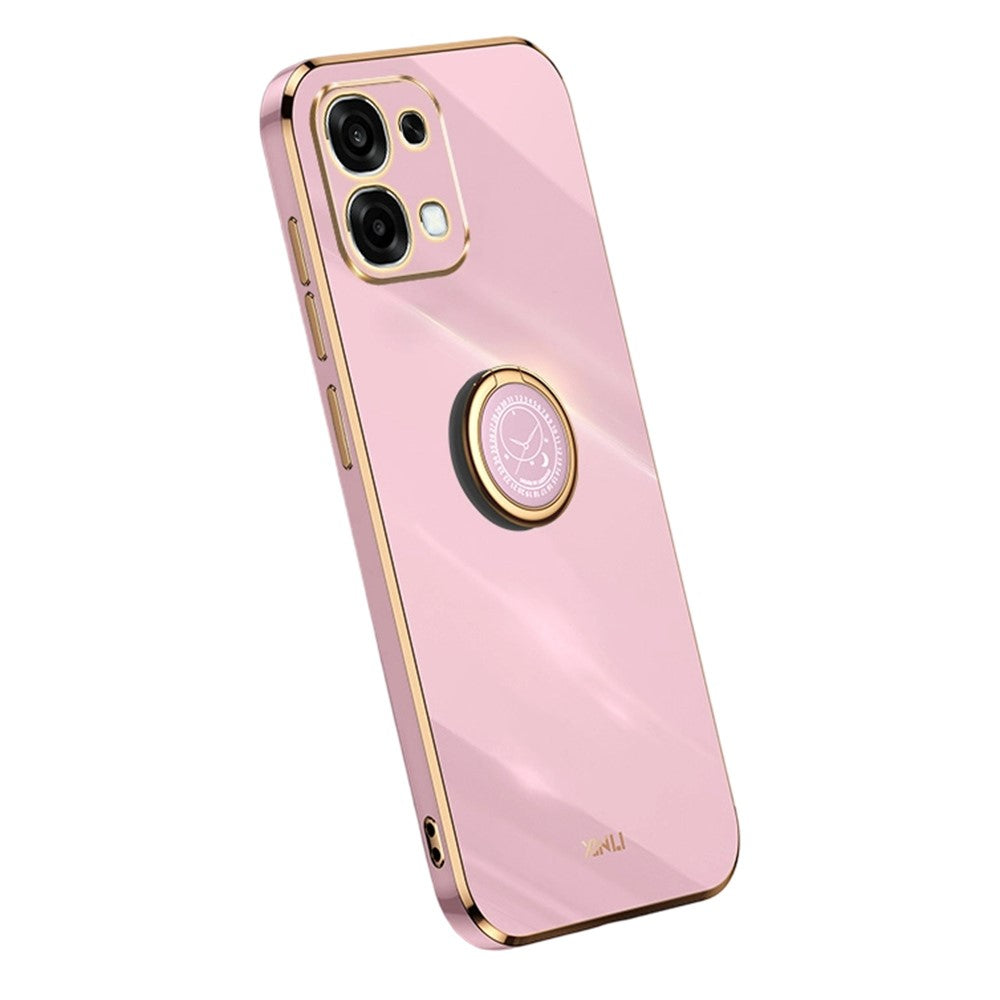 Bulk Purchasing XINLI Phone Case For Oppo F31 5G / A6 Pro 4G / A6 Pro 5G Ring Kickstand Electroplating TPU Cover