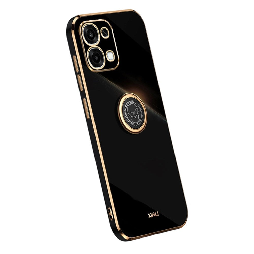 Bulk Purchasing XINLI Phone Case For Oppo F31 5G / A6 Pro 4G / A6 Pro 5G Ring Kickstand Electroplating TPU Cover