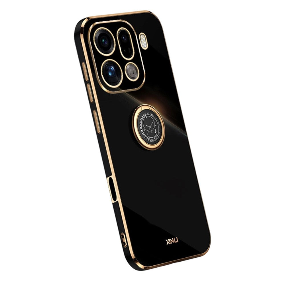 Storköp XINLI För Oppo Find X9 Pro 5G Skal Ringstativ Galvaniserad TPU mobilskal