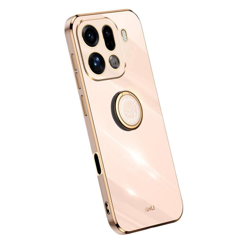 Massekøb XINLI Til Oppo Find X9 Pro 5G Etui Ring Støtteben Galvanisering TPU Telefoncover