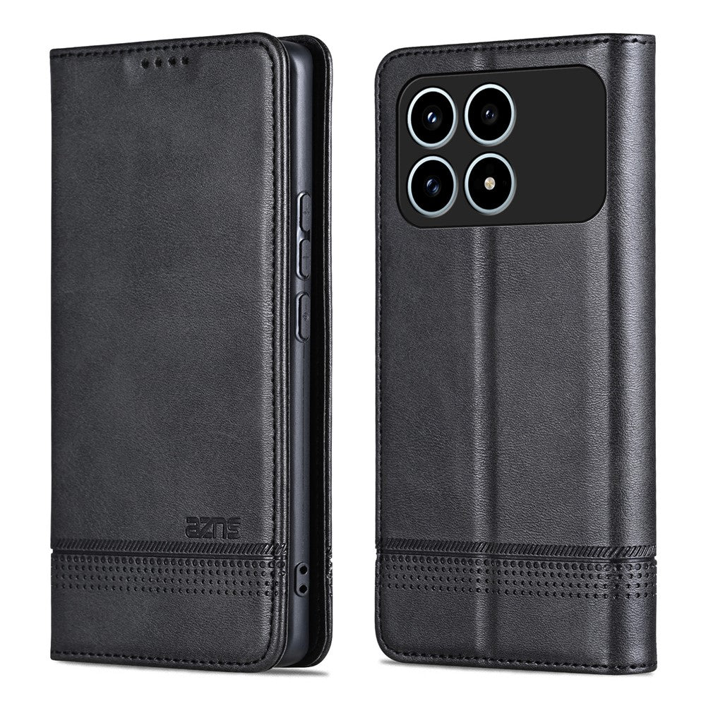 AZNS För Xiaomi Redmi K90 5G / Poco F8 Pro 5G Skal Kohudstruktur PU Läder Plånboksfodral