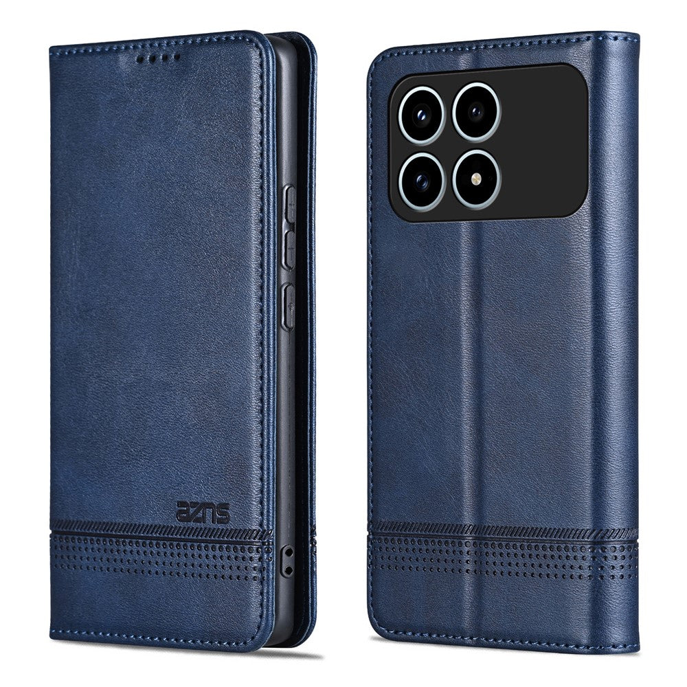 AZNS För Xiaomi Redmi K90 5G / Poco F8 Pro 5G Skal Kohudstruktur PU Läder Plånboksfodral