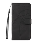For Honor Magic8 Pro 5G Wallet Case Leather Phone Cover Stand with Curved Line Design
