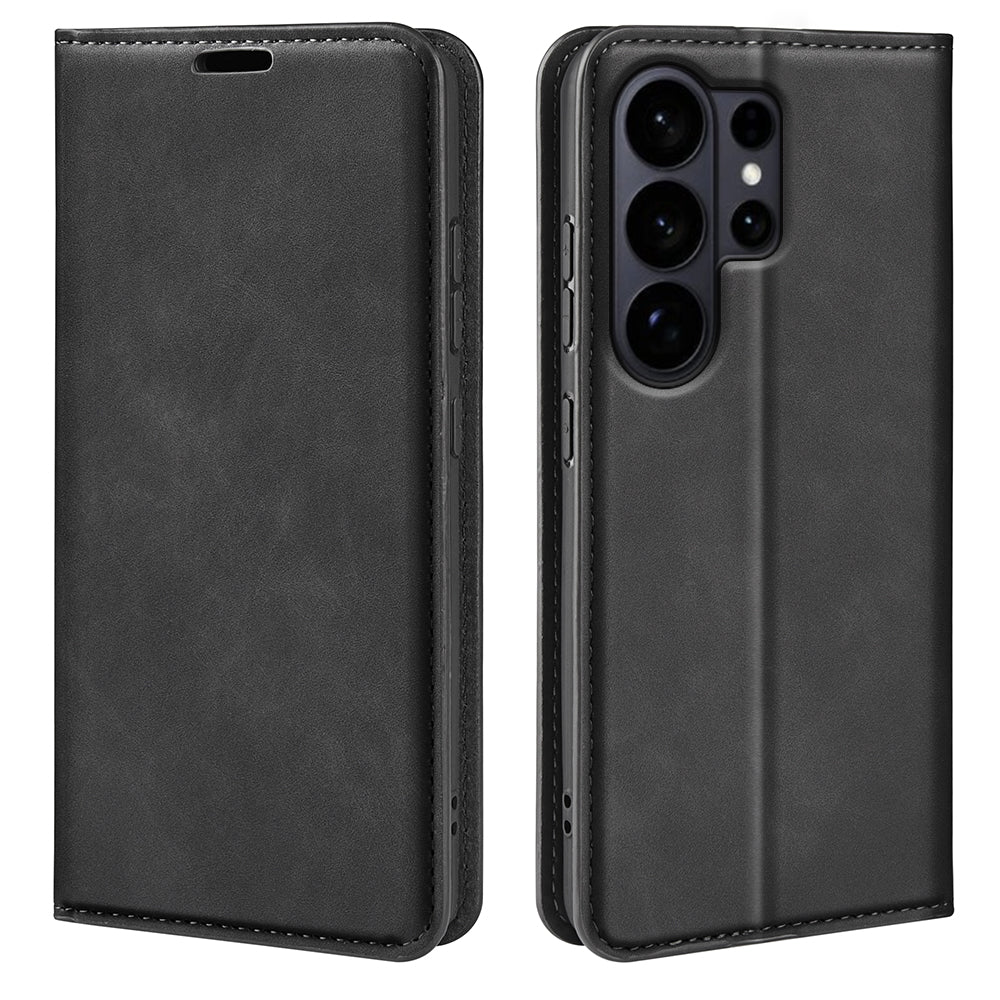 Samsung Galaxy S26 Ultra Skal Skin Touch Läder Plånboksfodral