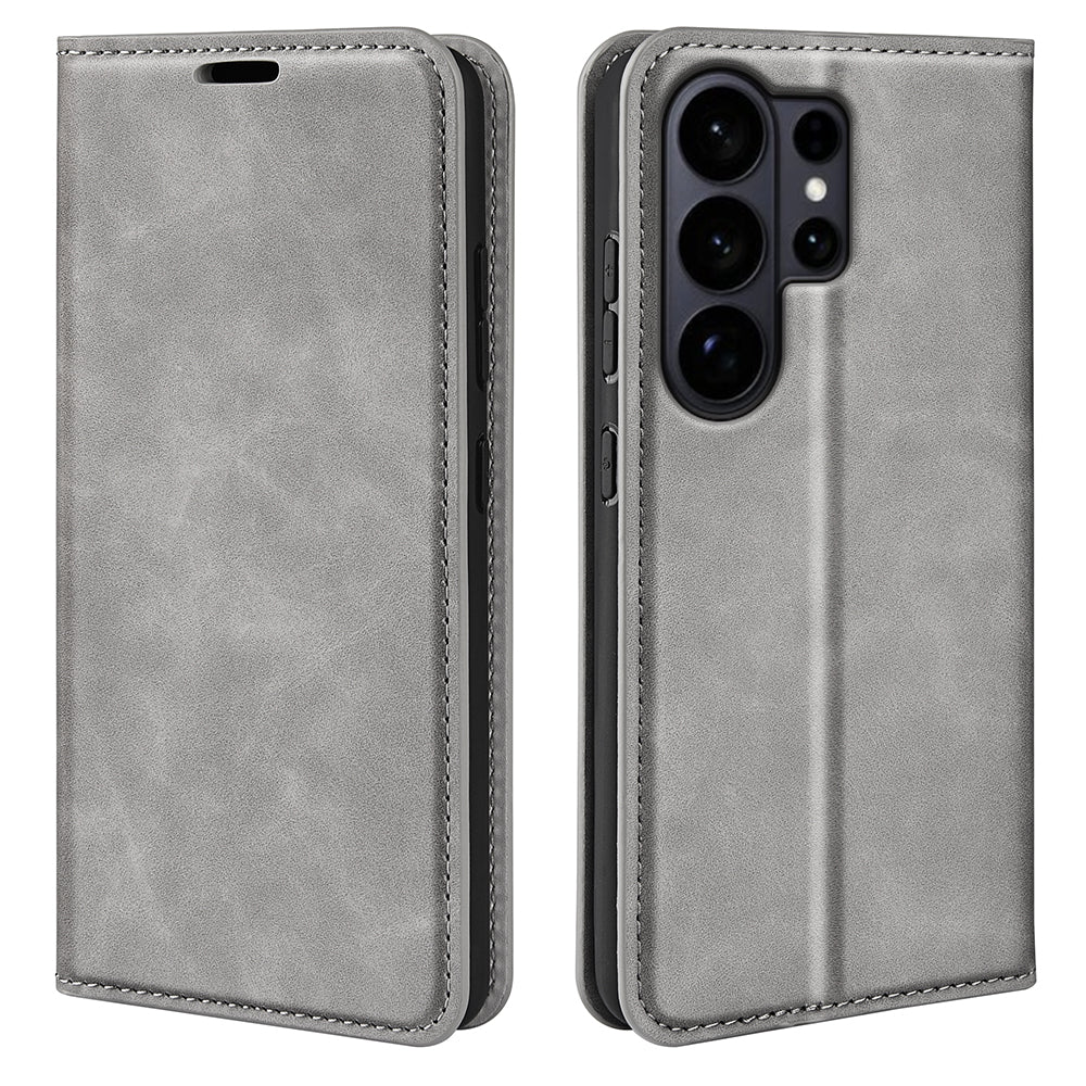 Samsung Galaxy S26 Ultra Skal Skin Touch Läder Plånboksfodral