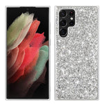 For Samsung Galaxy S23 Ultra Shiny Glitter Sequins Phone Case Drop Resistant Electroplating TPU Frame Hard PC Back Cover