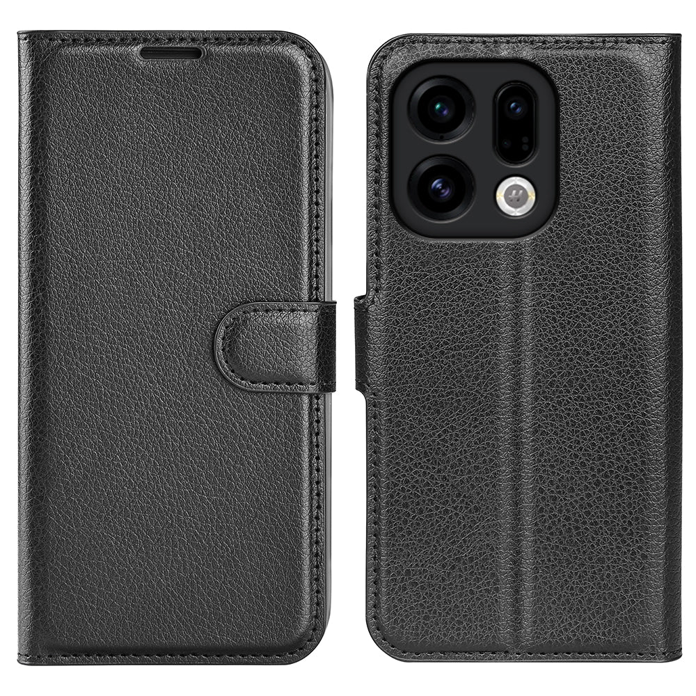 For Oppo Find X9 5G Case Litchi Texture Shockproof Leather Wallet Phone Cover