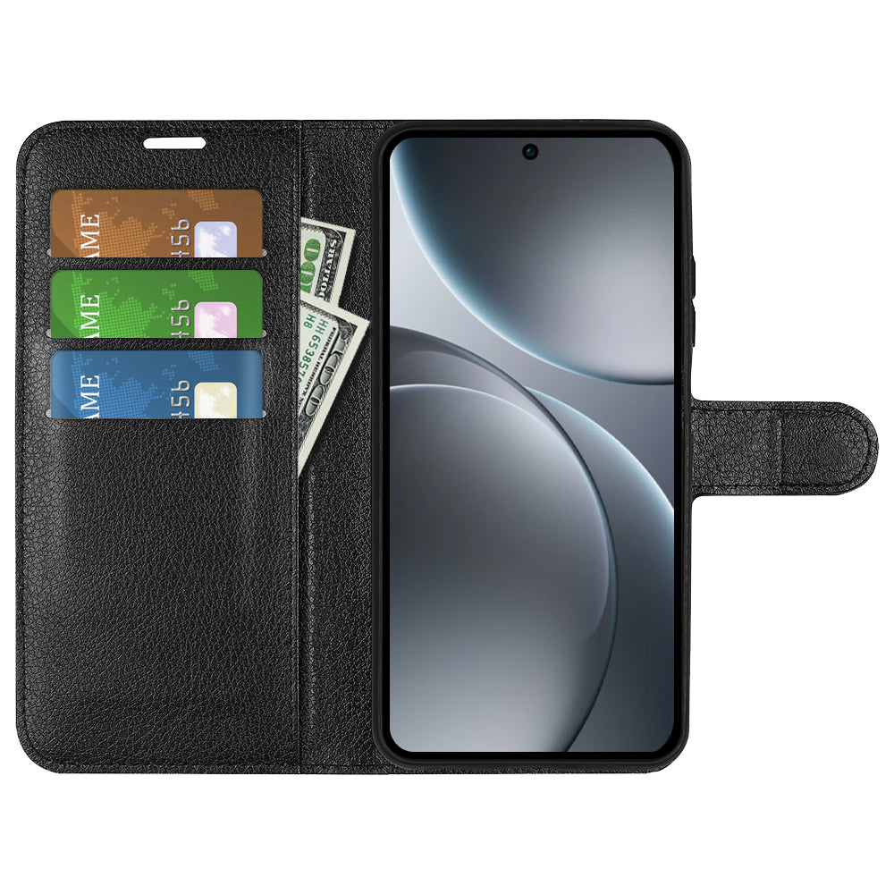 For Oppo Find X9 5G Case Litchi Texture Shockproof Leather Wallet Phone Cover